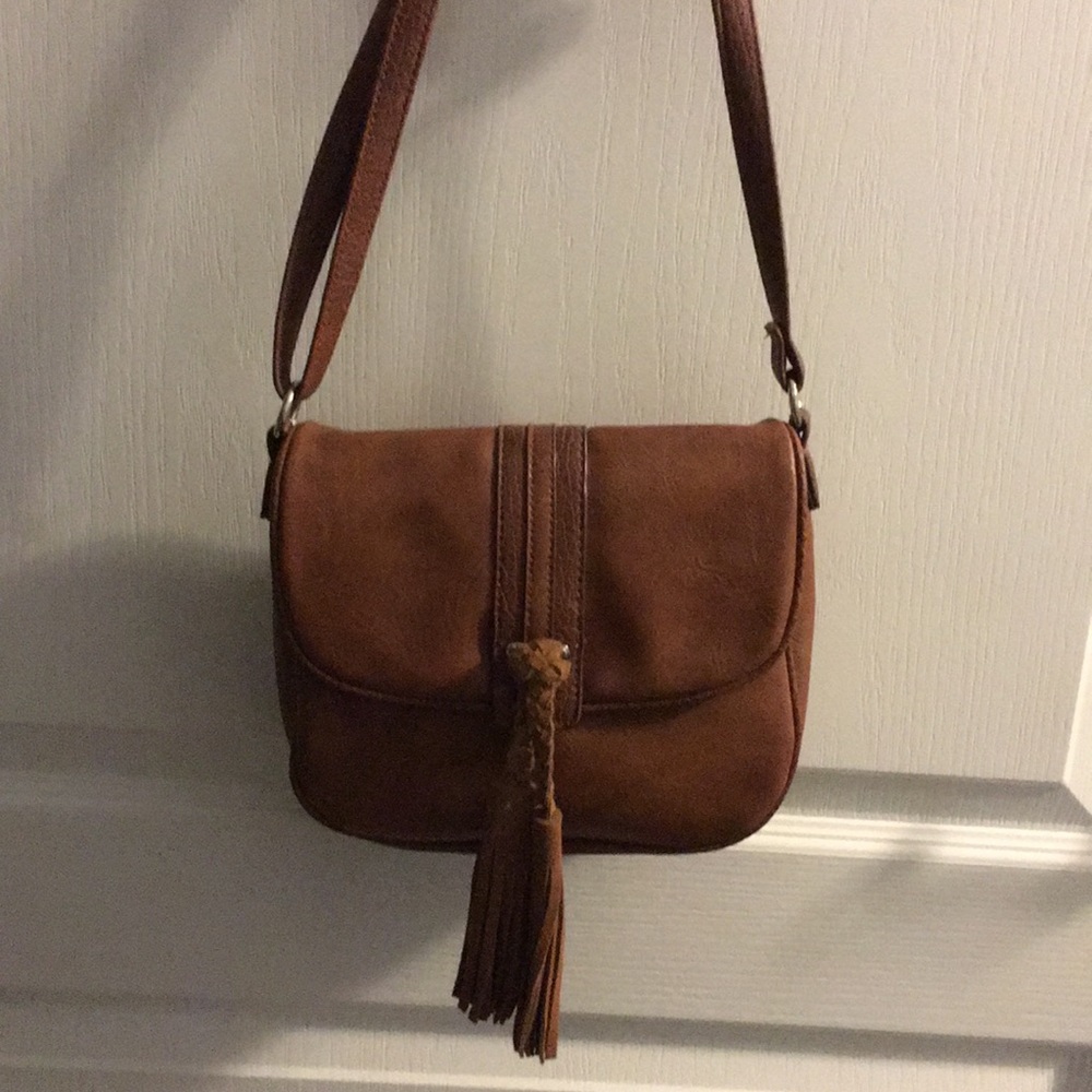 Brown leather bag